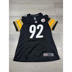 Pittsburgh Steelers Jersey Womens M Black Nike James Harrison #92 NFL Football